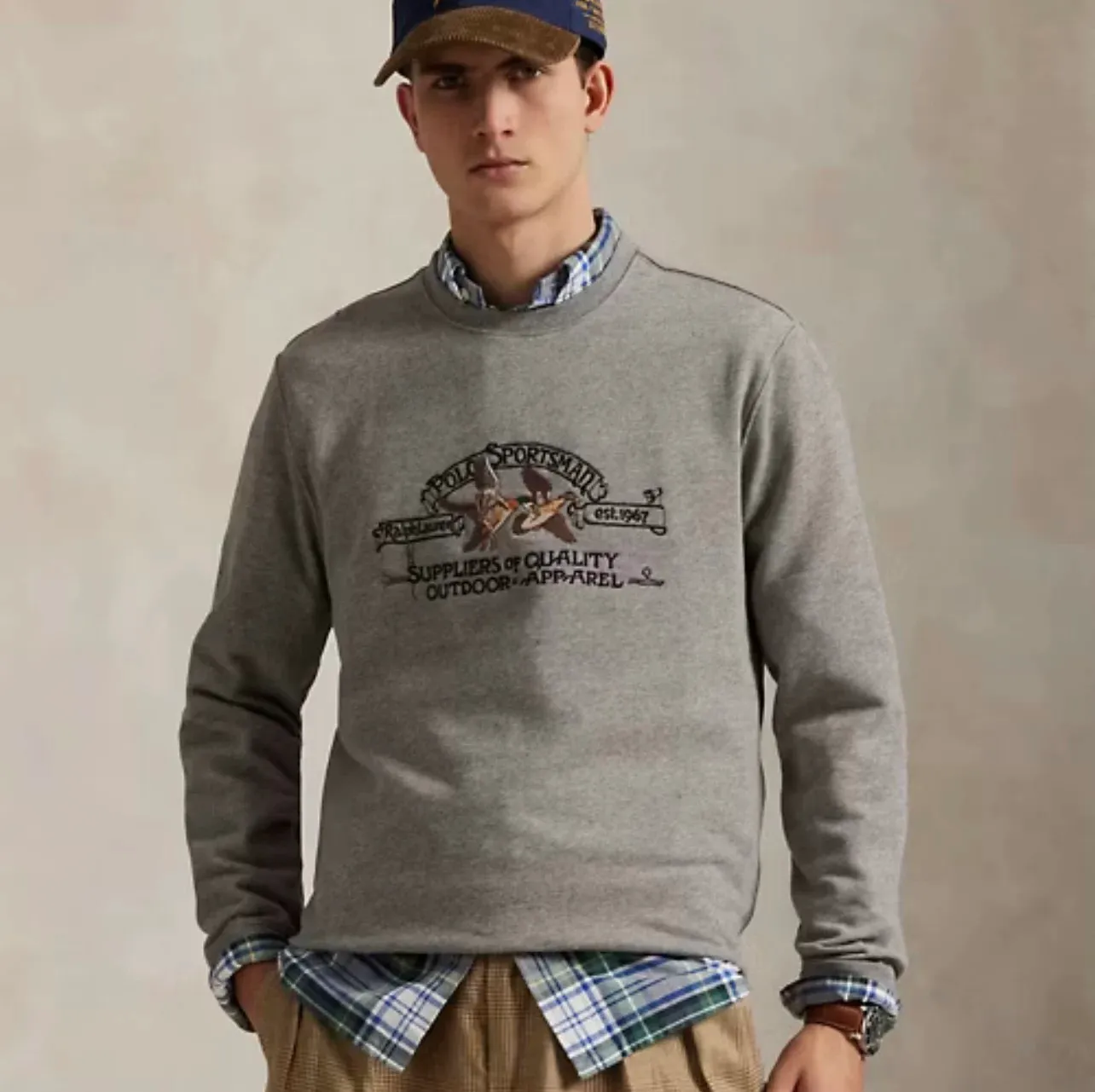 P220 Style number: RL017] RalphLauren/Ralph Lauren 2025 autumn and winter new terry sweatshirt multi-color embroidered logo